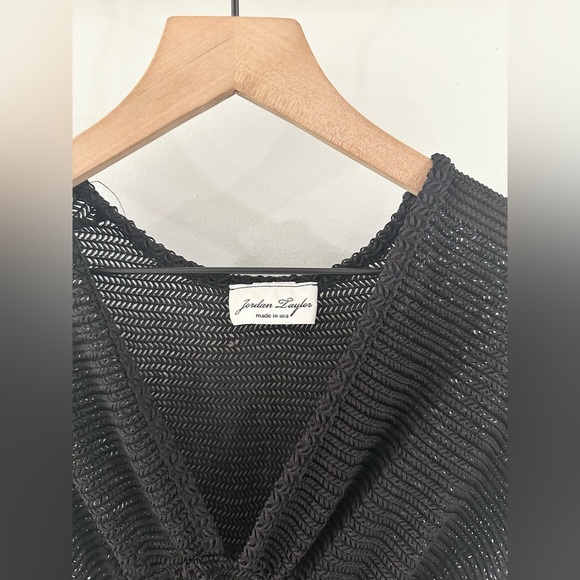 Jordan Taylor Beachwear Gofret Short Sleeve Cover Up Black Size Small - Picture 5 of 6